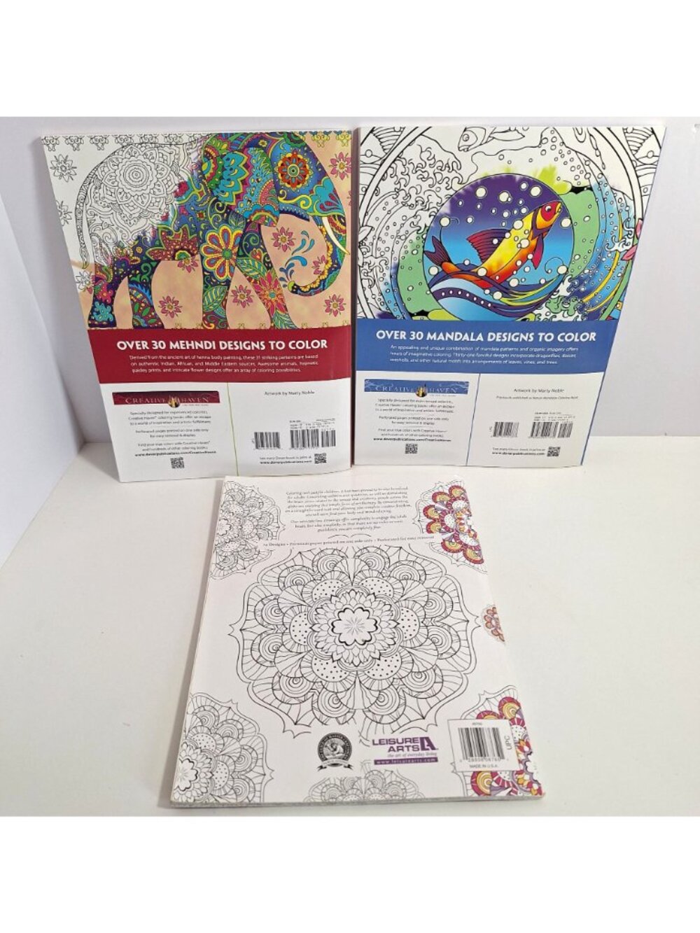 Mandalas Nature Mehndi Designs Creative Haven Coloring 4 Book Lot - Picture 5 of 7